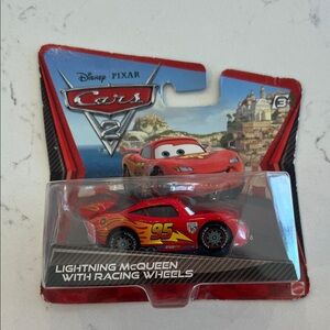Mattel Cars 2 Lightning McQueen Toy - Red with Racing Wheels